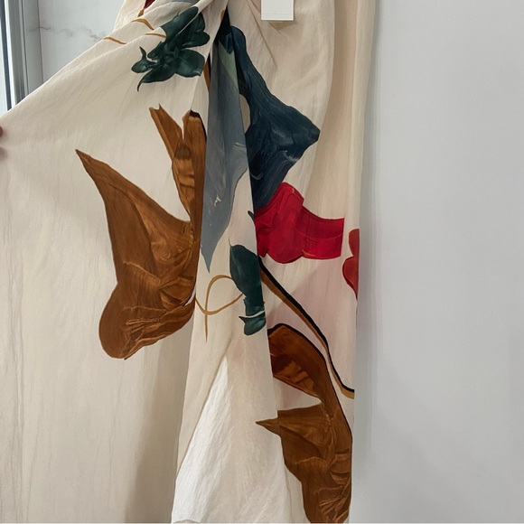 VINCE NWT Wrap Milk Painted Abstract Draped Knot Skirt Small - Picture 5 of 10